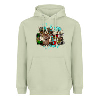 Matcha love wood slice ornament Heavyweight Hoodie - JahusDesignShop