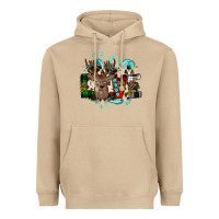 Mushroom love wood slice ornament Heavyweight Hoodie - JahusDesignShop