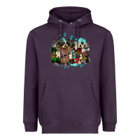 Plum love wood slice ornament Heavyweight Hoodie - JahusDesignShop