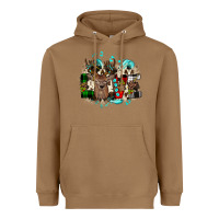 Toasted Coconut love wood slice ornament Heavyweight Hoodie - JahusDesignShop