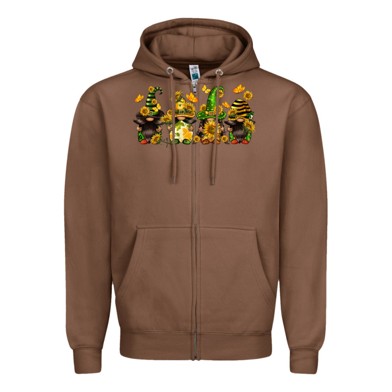 Sunflower Gnomies Zipper Hoodie by FaDigitalArtStudio | Teevron
