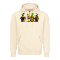 Sandshell sunflower gnomies Zipper Hoodie - FaDigitalArtStudio