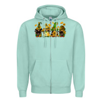 Seafoam sunflower gnomies Zipper Hoodie - FaDigitalArtStudio