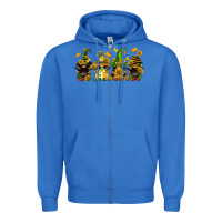 True Royal sunflower gnomies Zipper Hoodie - FaDigitalArtStudio