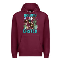 Burgundy howdy easter Premium Hoodie - MaliasSmallBusiness