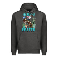 Charcoal Heather howdy easter Premium Hoodie - MaliasSmallBusiness