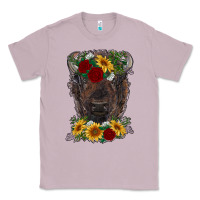 Lilac bison face with flowers Classic Tee - RanaPortraitStore