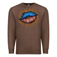 Chestnut western 4 of july lips Premium Sweatshirt - BundleAndBundleShop