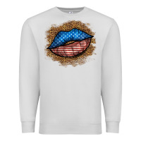 Dove Grey western 4 of july lips Premium Sweatshirt - BundleAndBundleShop