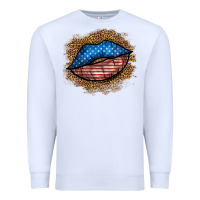White western 4 of july lips Premium Sweatshirt - BundleAndBundleShop