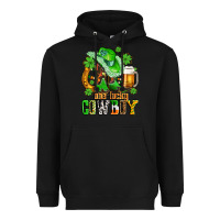 Black one lucky  cowboy with hat and boots Heavyweight Hoodie - AdoDesignShop