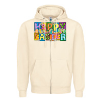 Sandshell happy easter with eggs Zipper Hoodie - Neo Western