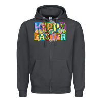 Smoke happy easter with eggs Zipper Hoodie - Neo Western