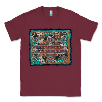 Burgundy aztec background with gemstone and cowhide Classic Tee - RanaPortraitStore