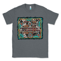 Charcoal Heather aztec background with gemstone and cowhide Classic Tee - RanaPortraitStore