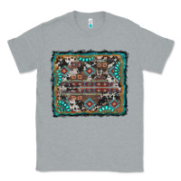 Heather Grey aztec background with gemstone and cowhide Classic Tee - RanaPortraitStore