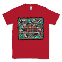 Red aztec background with gemstone and cowhide Classic Tee - RanaPortraitStore