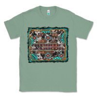 Sage aztec background with gemstone and cowhide Classic Tee - RanaPortraitStore