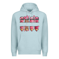 Blue Mist custom name valentine's day school pencils Premium Hoodie - MaliasSmallBusiness
