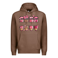 Chestnut custom name valentine's day school pencils Premium Hoodie - MaliasSmallBusiness