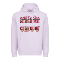 Lilac custom name valentine's day school pencils Premium Hoodie - MaliasSmallBusiness