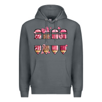 Rock custom name valentine's day school pencils Premium Hoodie - MaliasSmallBusiness