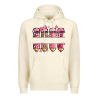 Sandshell custom name valentine's day school pencils Premium Hoodie - MaliasSmallBusiness