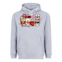 Heather Grey Nurse Coffee Cups Heavyweight Hoodie - Artiststas