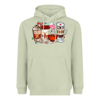 Matcha Nurse Coffee Cups Heavyweight Hoodie - Artiststas
