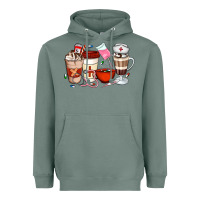 Sage Nurse Coffee Cups Heavyweight Hoodie - Artiststas