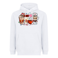 White Nurse Coffee Cups Heavyweight Hoodie - Artiststas