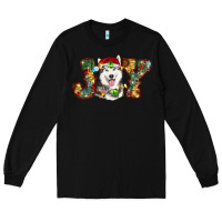 Black husky christmas joy Long Sleeve Tee - RanaPortraitStore