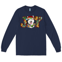 Navy husky christmas joy Long Sleeve Tee - RanaPortraitStore