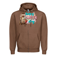 Chestnut Happy Easter Day rodeo Easter Day Zipper Hoodie - CowGirlArtShop