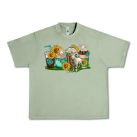 Oil Green Sheep coffee cups Urban Heavy Tee - texasbilliewilder
