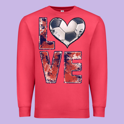 Soccer Love Premium Sweatshirt Designed By Jahusdesignshop