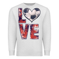 Oatmeal Heather soccer love Premium Sweatshirt - JahusDesignShop