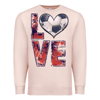 Pale Pink soccer love Premium Sweatshirt - JahusDesignShop