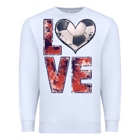 White soccer love Premium Sweatshirt - JahusDesignShop