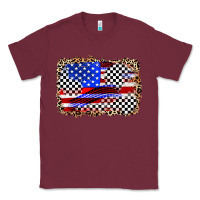 Burgundy race american flag Classic Tee - Zillion Design Studio