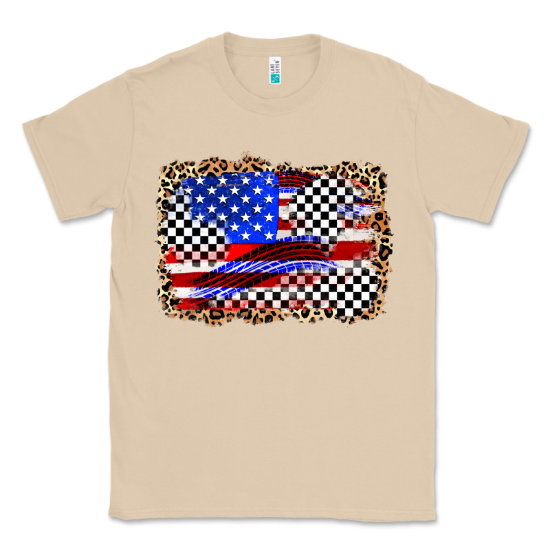 Race American Flag Classic Tee by Zillion Design Studio | Teevron