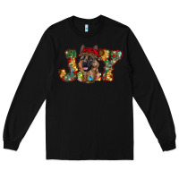 Black german shepherd christmas joy Long Sleeve Tee - RanaPortraitStore