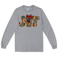 Heather Grey german shepherd christmas joy Long Sleeve Tee - RanaPortraitStore