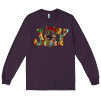 Plum german shepherd christmas joy Long Sleeve Tee - RanaPortraitStore