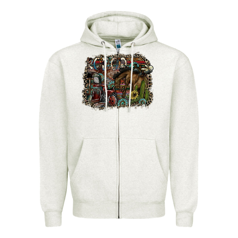 Rodeo Zipper Hoodie by SublimationCraftShop | Teevron