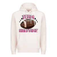 Pale Pink team halftime football Premium Hoodie - MaliasSmallBusiness