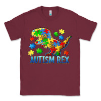 Burgundy autism rex Classic Tee - BarkalooDesign