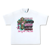 White she is loved Urban Heavy Tee - BarkalooDesign