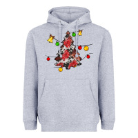Heather Grey Christmas trees lights Heavyweight Hoodie - JahusDesignShop