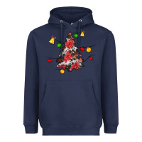 Navy Christmas trees lights Heavyweight Hoodie - JahusDesignShop